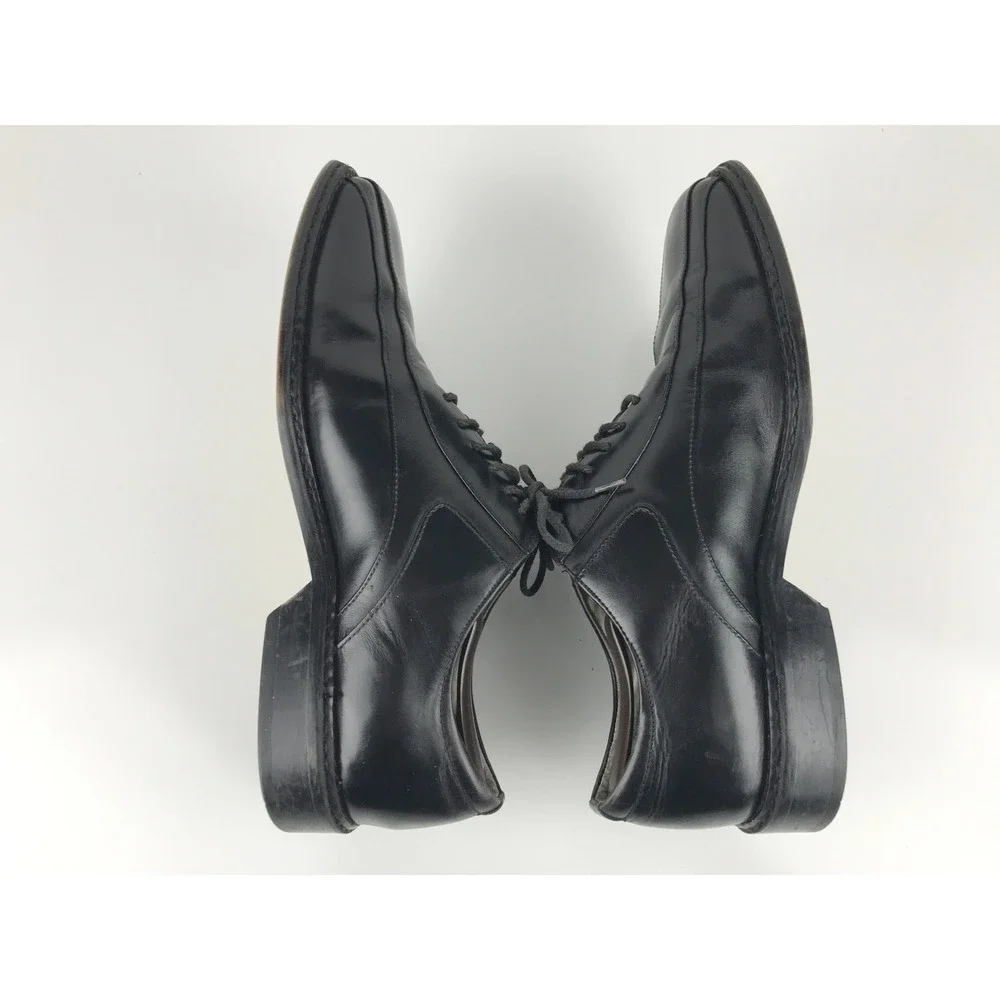 Stacy Adams Oxford Mens Black Leather Square Toe Lace Up Dress Shoes Size 11 M‎